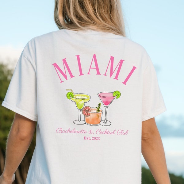 Miami bachelorette shirt, Tropical Bach Merch, Last Splash Bachelorette, Custom Location Bachelorette Sweatshirts, Bikinis and Martinis Bach
