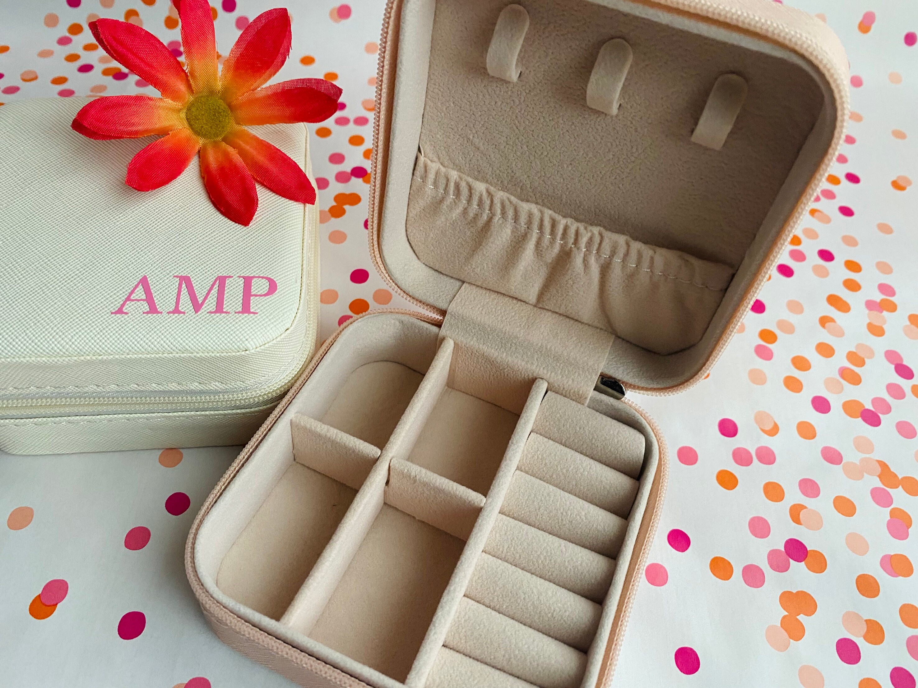 Jewelry Organizer Box Jewelry Boxes With Initials Travel Etsy