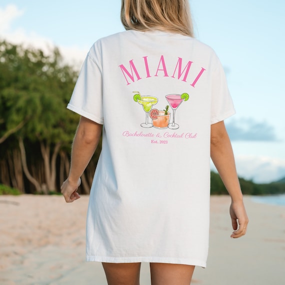 Miami bachelorette shirt, Tropical Bach Merch, Last Splash Bachelorette, Custom Location Bachelorette Sweatshirts, Bikinis and Martinis Bach