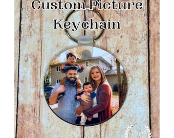 Custom Photo/Picture Keychain Front and Back, Custom Keychain gift, Anniversary Gift, Custom Keychain, Keychain Gift