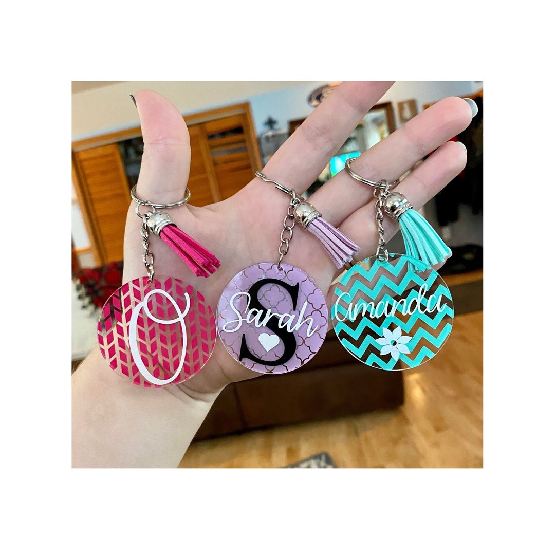 Personalized Name Keychains, Custom Keychains, Personalized Monogrammed