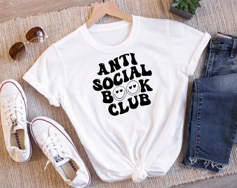 Anti Social Book Club Svg, Book Club Svg, Read Svg, Book Lover Svg, Book Worm Svg, Book Club Retro Svg,Svg Cricut Cut File, PNG Files |