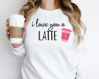 I Love You a Latte Coffee Valentines Png - Etsy