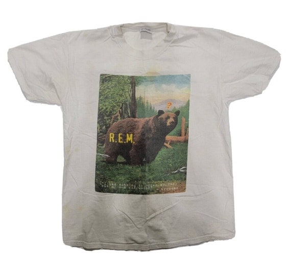 VTG 90s 1995 REM R.E.M. Bear Nature Monster Concert T… Gem