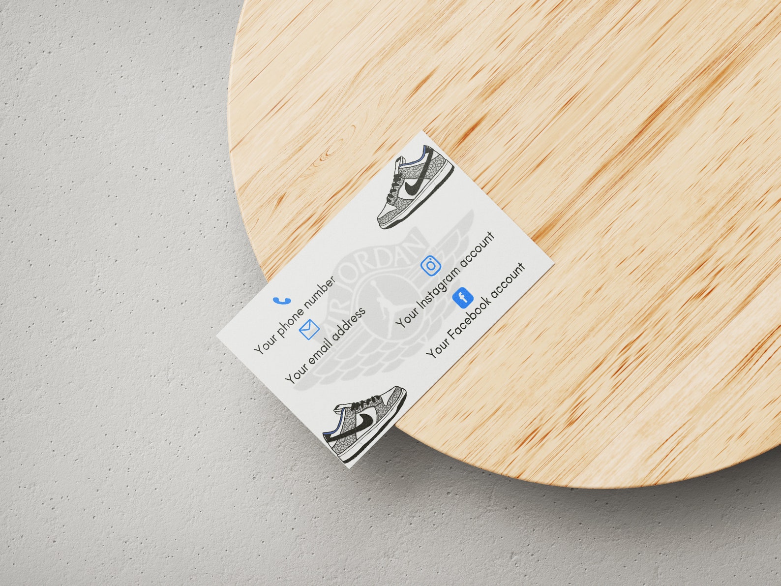 sportsshoes blue light card