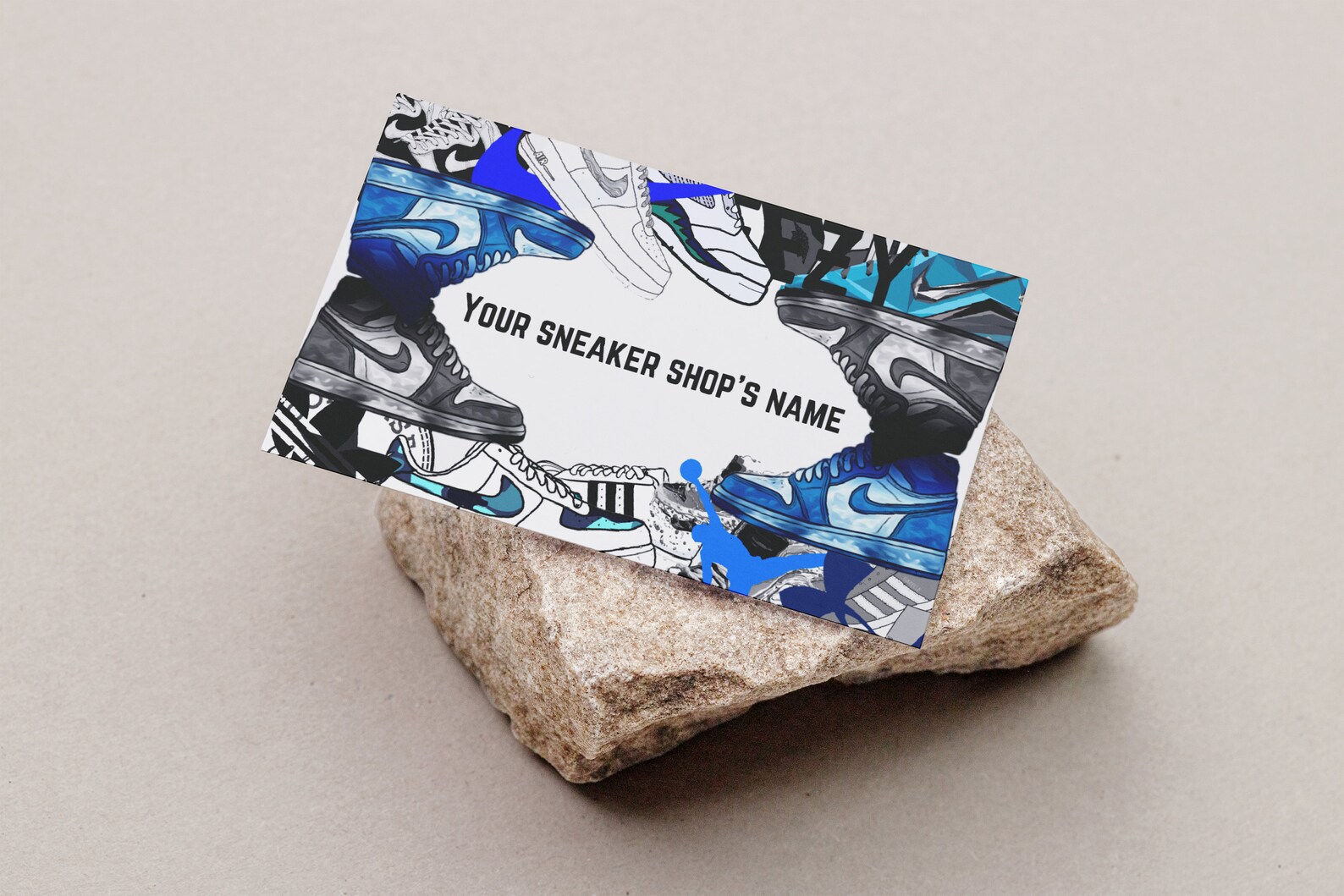 Blue Sneaker Business Card, Shoe Business Card for Sellers/resellers Etsy