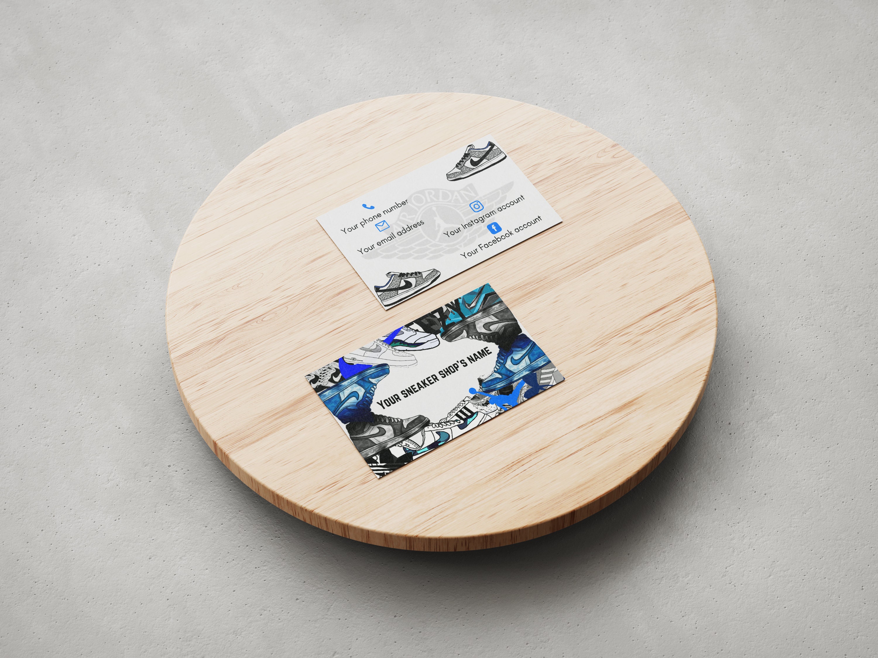sportsshoes blue light card