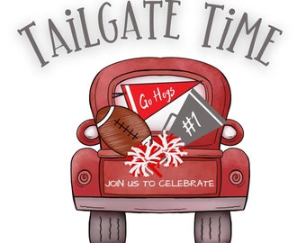 Tailgate Geburtstagseinladung, Fußball