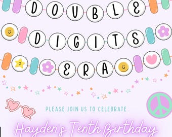 T Swift Double Digits Era Geburtstagseinladung