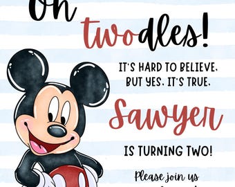Oh Twodles Micky Einladung