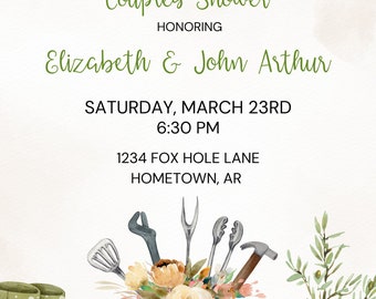 Garden, Gadgets & Grill Couples Shower Invitation