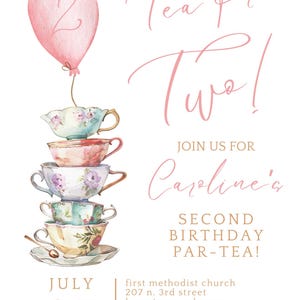 Tea for Two Geburtstagseinladung