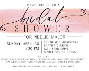 Bridal Shower, Bride, Shower, Wedding, Simple, Pink