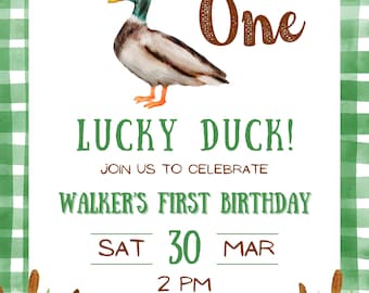 Eine Lucky Duck-Geburtstags-Einladung