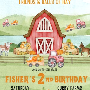 Pumpkin Patch Birthday Invitation