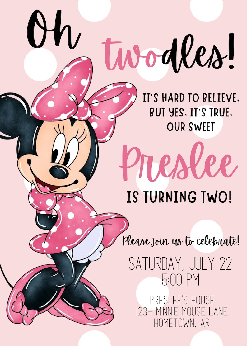 Oh Twodles Birthday Invitation Etsy