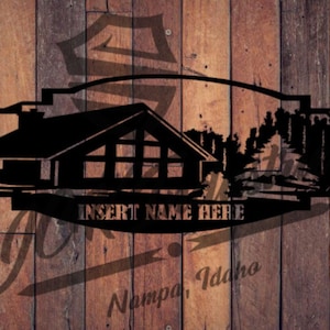 Cabin in the Woods - Customizable - DXF and SVG - Digital Download - Laser CNC Plasma Waterjet