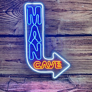 Insegna al neon LED Man Cave / Insegna al neon a barra LED / Luce al neon LED / Insegna al neon LED per garage / Regalo personalizzato / Insegna della grotta dell'uomo / Insegna di matrimonio /