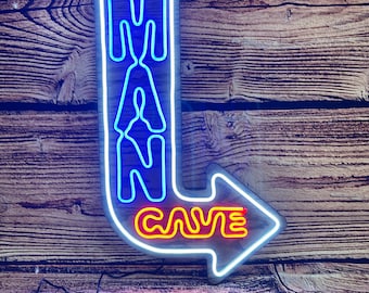 Man Cave LED Neon Sign | Bar Decor, Garage Sign