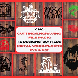 Cnc File Pack Plasma Cutting - Customizable - DXF and SVG - Digital Download - Laser CNC Plasma Waterjet- Woodworking- Diy Files- File Pack