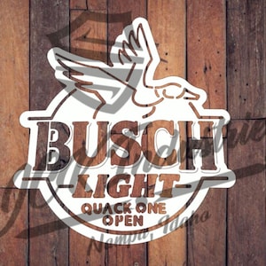 Letreiro luminoso Duck Busch - Personalizável - DXF e SVG - Download digital - Laser CNC Plasma Jato d'água - Marcenaria - Arquivos DIY - Caça