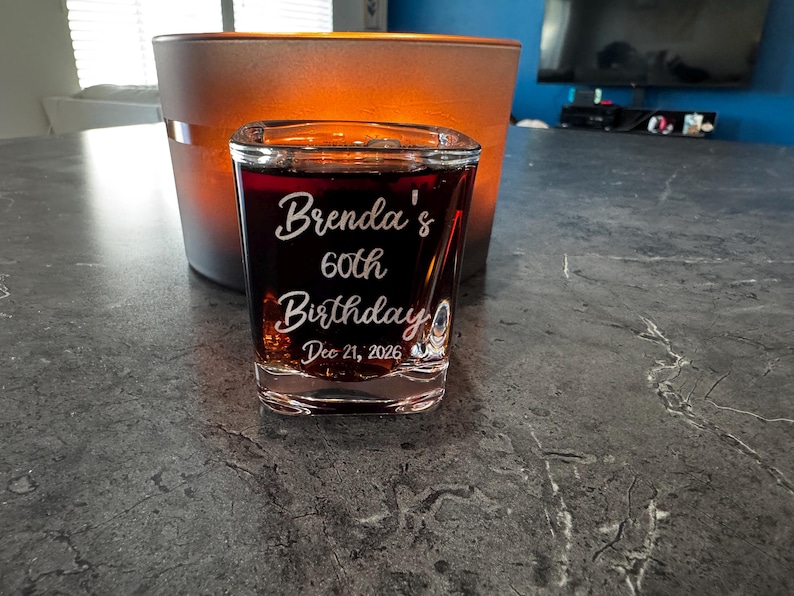 Personalized Birthday Shot Glasses, Custom Engraved Shot Glass, Milestone Birthday Party Favors, 21st 30th 40th 50th Gift, Bulk Party Favors image 8