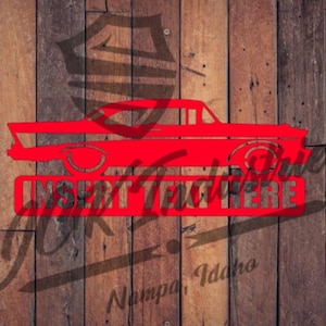 Chevy 1957 - Personalizable - DXF y SVG - Descarga digital - Láser CNC Plasma Waterjet