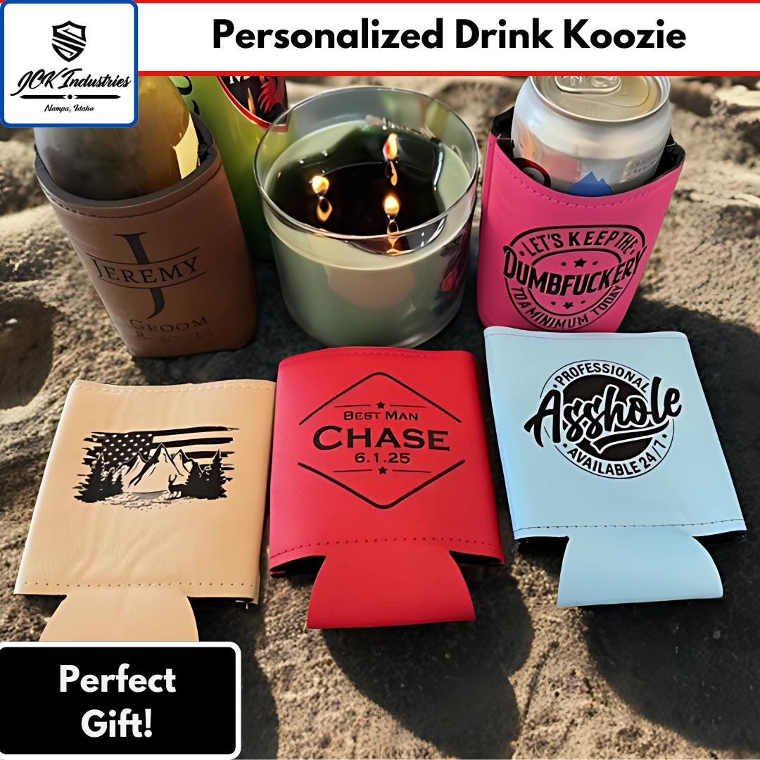 Personalized Leather Can Koozie Custom Engraved Drink Cooler For Her personalized-leather-can-koozie-custom-engraved-drink-cooler-for-her
