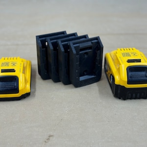 3D Printed DeWalt 20V Wall Mount Battery Holder- DeWalt 20V Battery- Dad Gift- Workshop Organizer- Tool Storage