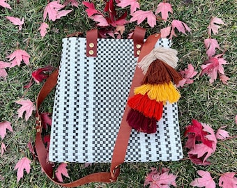 Crossbody Mexican Woven Bag, Woven Tote Bag, Mexican Crossbody Bag, Woven Handbag