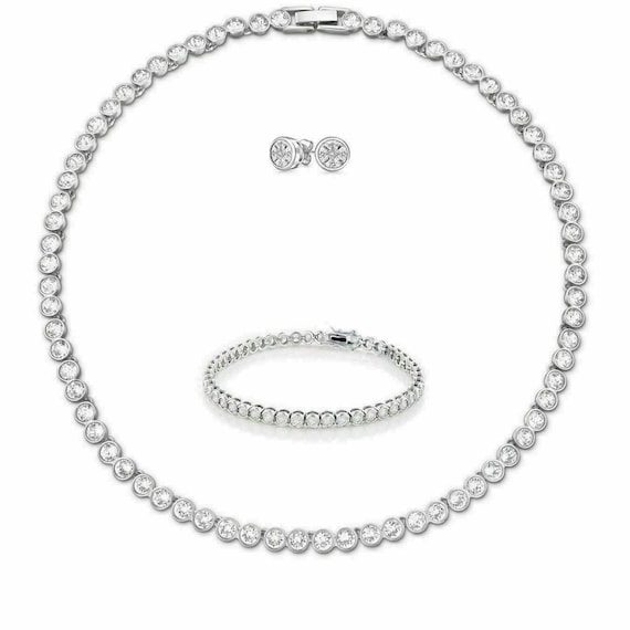 DIAMOND GARBO CHOKER | Silver diamond necklace, Diamond necklace designs, Diamond  bracelet design