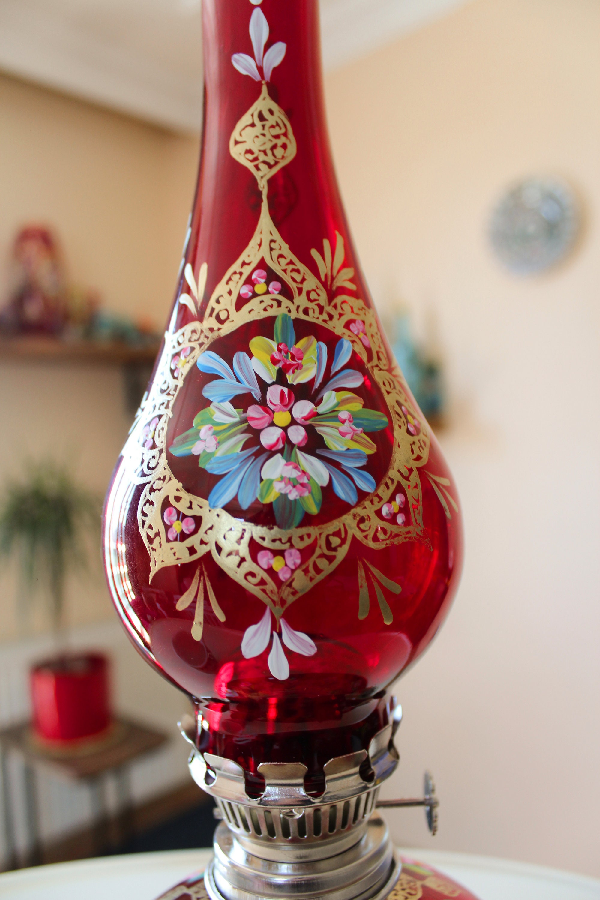 Decorative Antique Oil Lamp Vintage Lamp Kerosene Lamp With Etsy