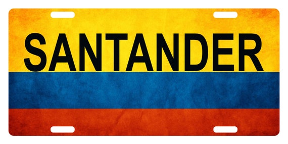 Colombia Flag Bandera License Plate Patriotic Colombian Emblem Barranquilla