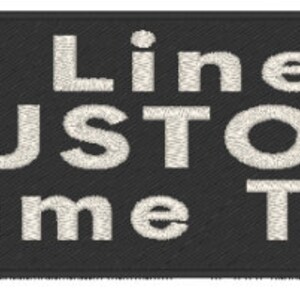 12 x 4 Two Lines Custom ID Name Tag Patch Embroidered Sew-On White Glow In Dark