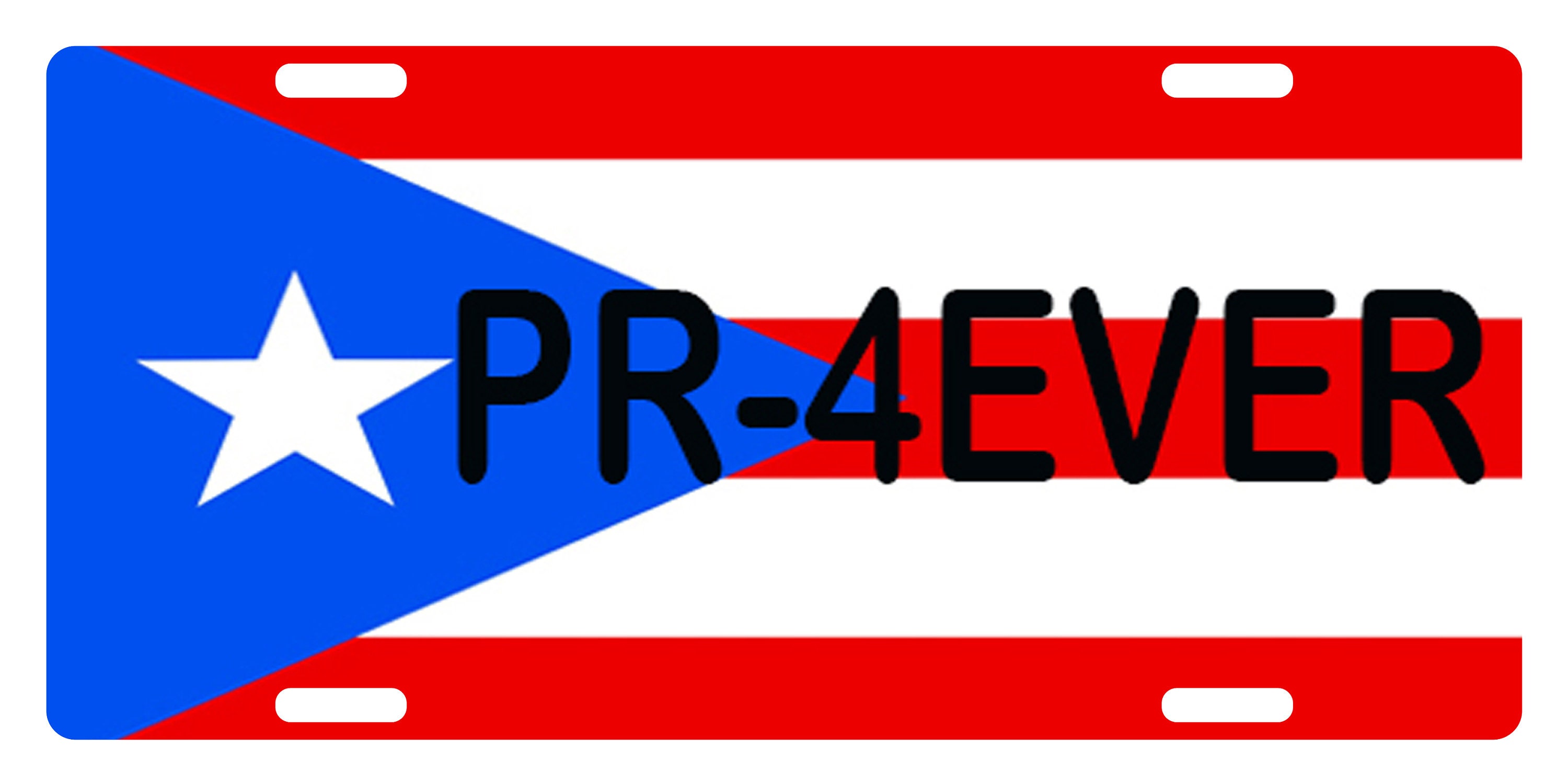 Puerto Rico Flag License Plate PR4EVER Sign 6 X Etsy UK