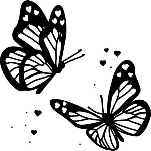 Two Butterflies flying together