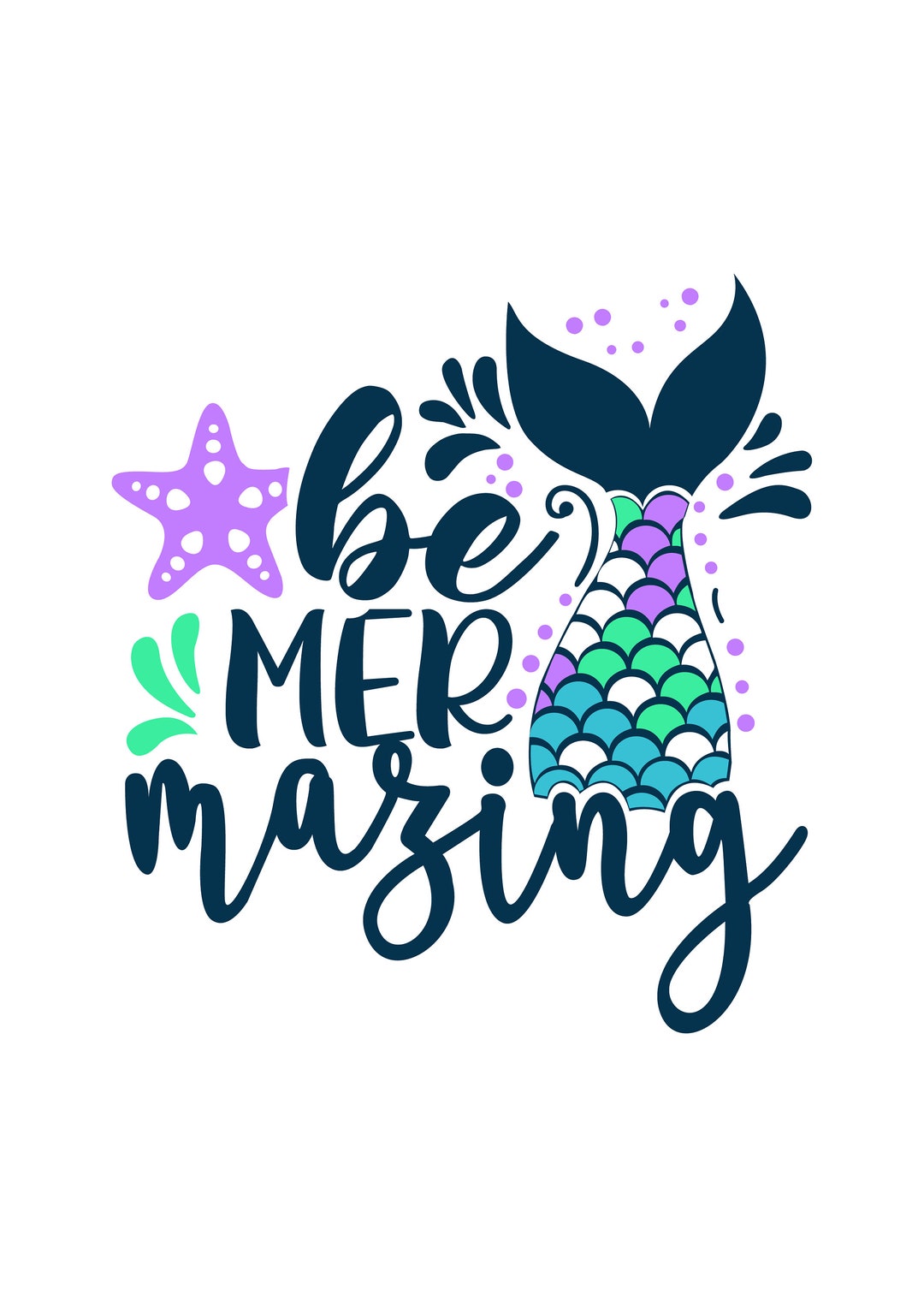Be Mermazing Colored - Etsy