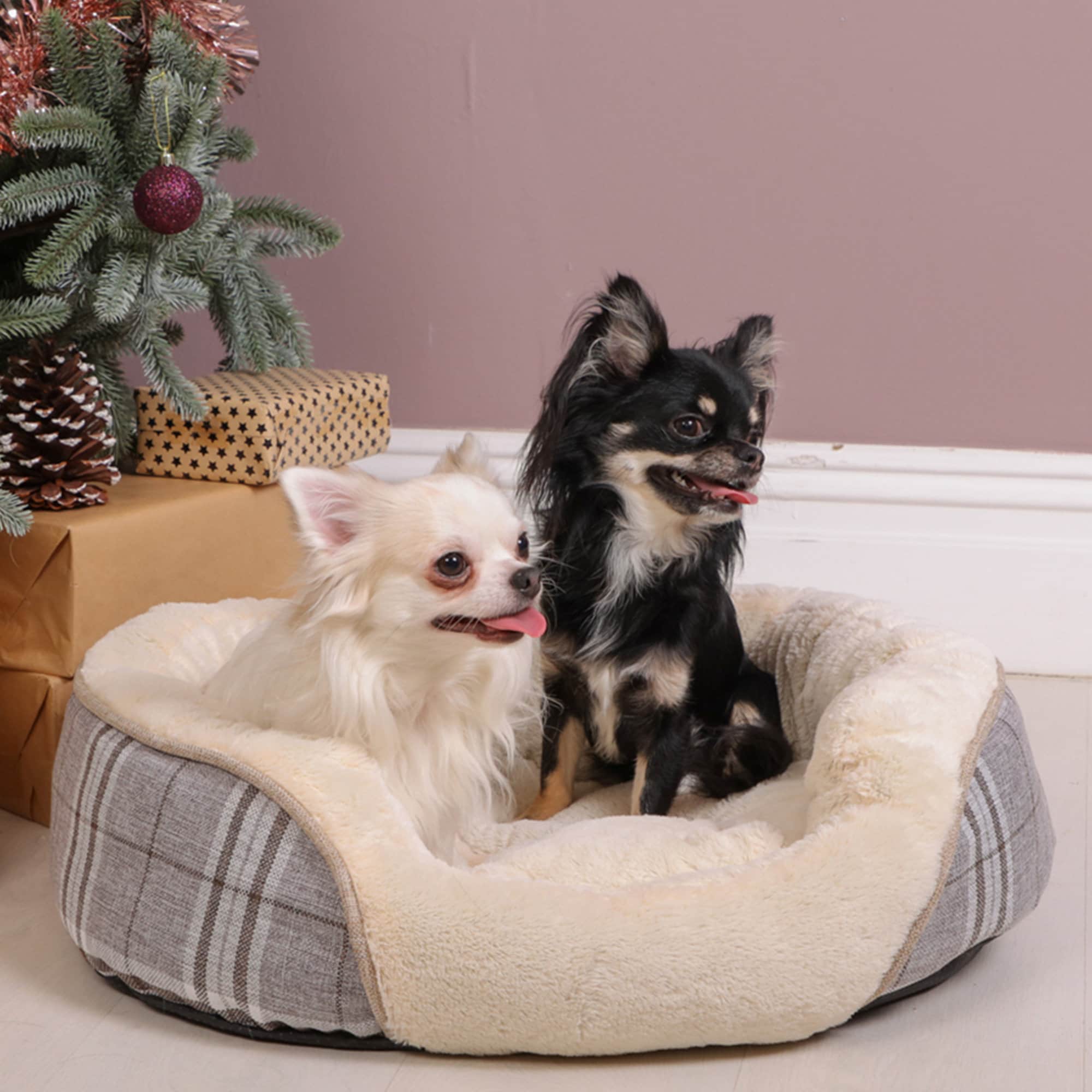 Tweedy Soothing Dog Bed Donut Bed Small Medium Large Warm Etsy UK