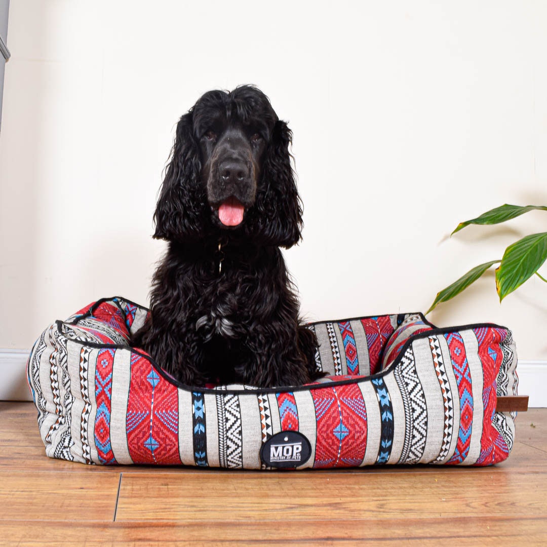 Aztec print dog bed cheap
