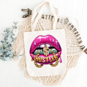 HUSTLER Dripping Lips PNG / 100 Dollar Bills, Money Stack, Bank Rolls / 4 BONUS PNGs / Sublimation / Waterslide / Sticker Design, Tote, Mug