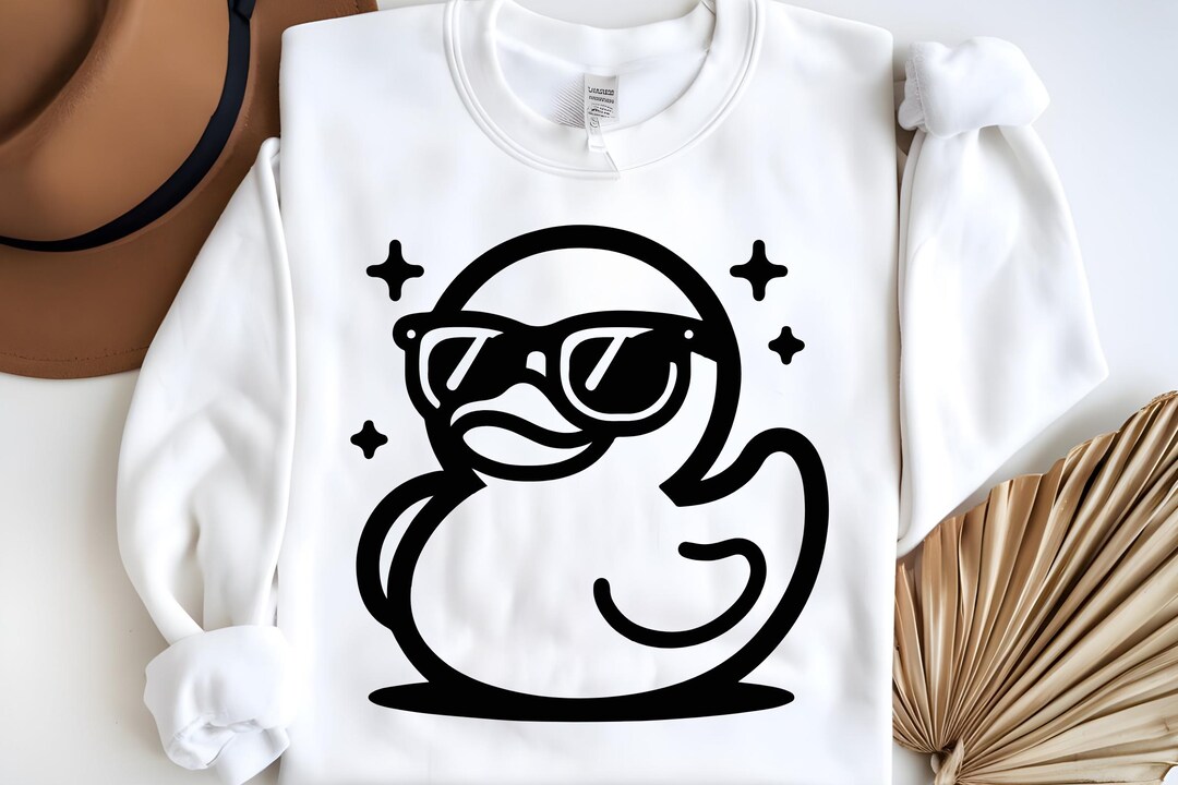 Duck With Sunglasses SVG & PNG, Rubber Duckie Clipart, Duck Vector ...