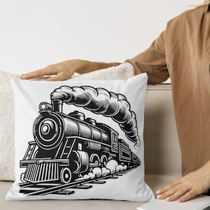 Steam Train SVG & PNG, Railway Locomotive Clipart, Train Vector Image, Sublimation Design, Train Cut File