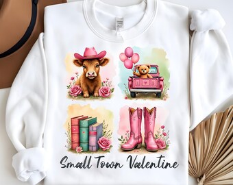 Retro Small Town Valentines png, Western Valentines designs, Valentine's Day Sublimation Designs, Valentines shirt png, Howdy Valentines Png