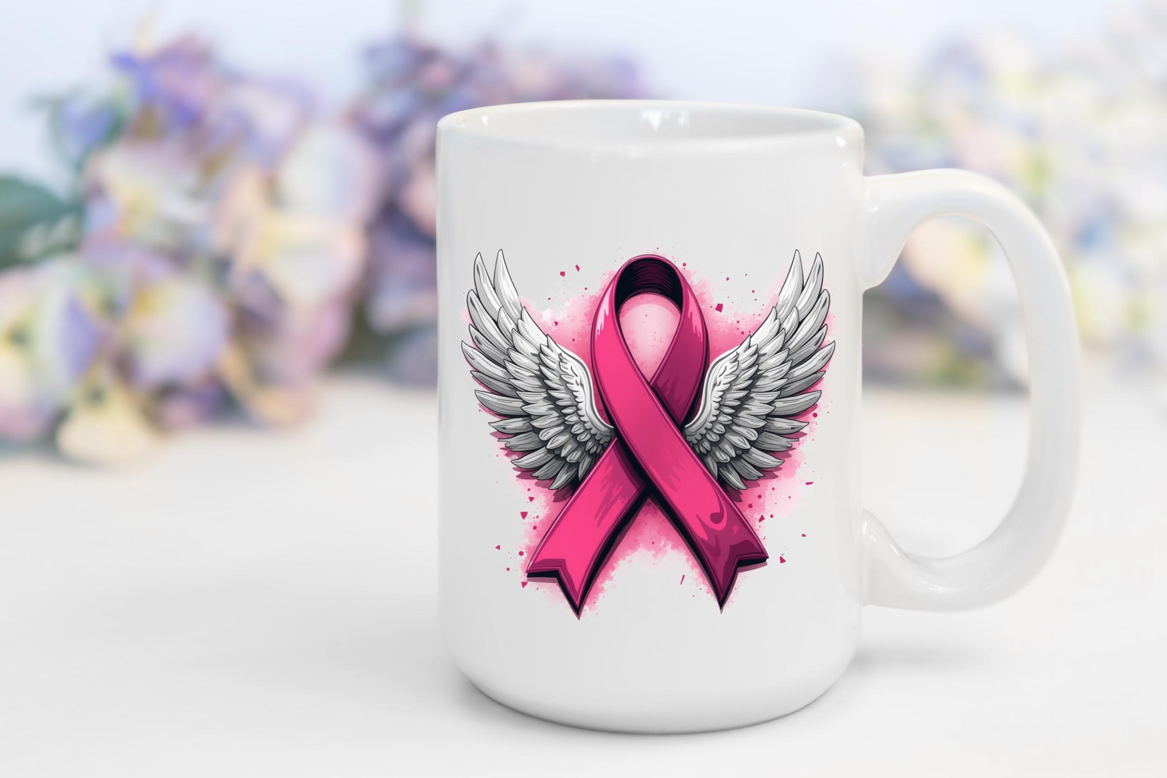 Breast Cancer Angel Ribbon Png, Sublimation Design, in Loving Memory ...