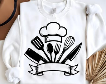Koch Logo PNG und SVG, Restaurant Logo Clipart-Datei, Koch Kochen Foodie Png/Svg, Schnitt und Laser-Dateien, Cricut, Silhouette, Instant Download