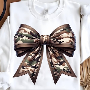 Camo Coquette Bow Png, Girls Camoflage Sublimation Design, Kids Hunting PNG, Retro/Old School Design, T-Shirt Sweatshirt Mug Cap Png, DTF