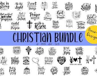 Christian svg bundle, Religious svg, Scripture svg, Bible Verse svg, Blessed svg, Jesus Svg, God Svg, Faith svg, Cut Files for Cricut