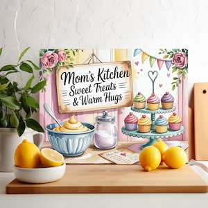 Sweet Treats PNG Sublimation Design, Digital Chopping Board png, Glass Cutting Board png, Placemat Sublimate, Mother&#39;s Day Cutting Board