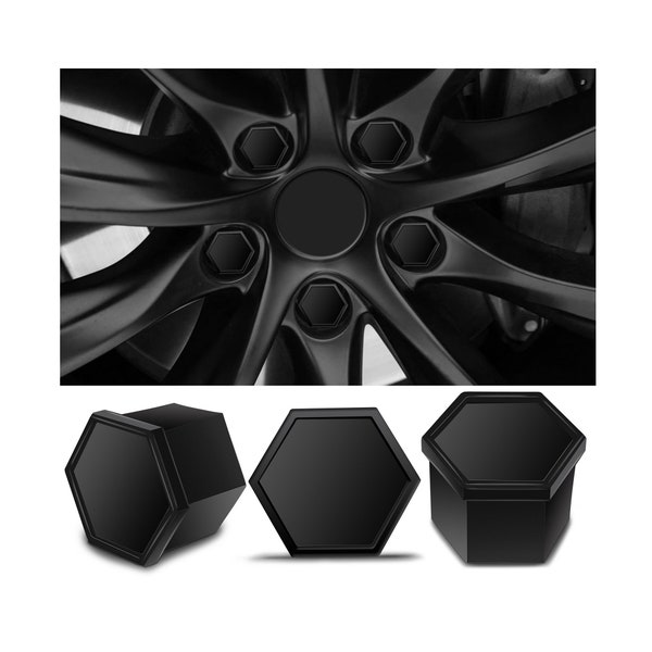 20 x Wheel Nut Covers Locking Bolt Caps Universal Black 17mm / 19mm