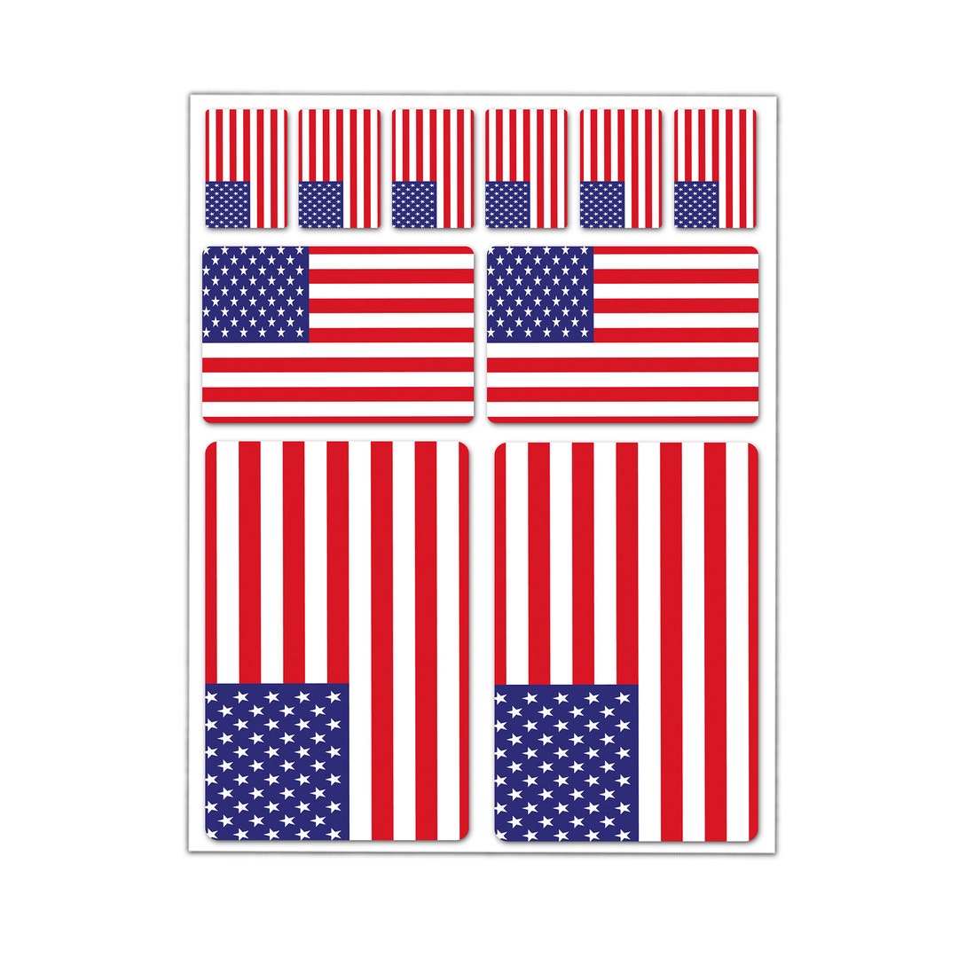 Stickers Set Vinyl Decals USA United States of America Etsy